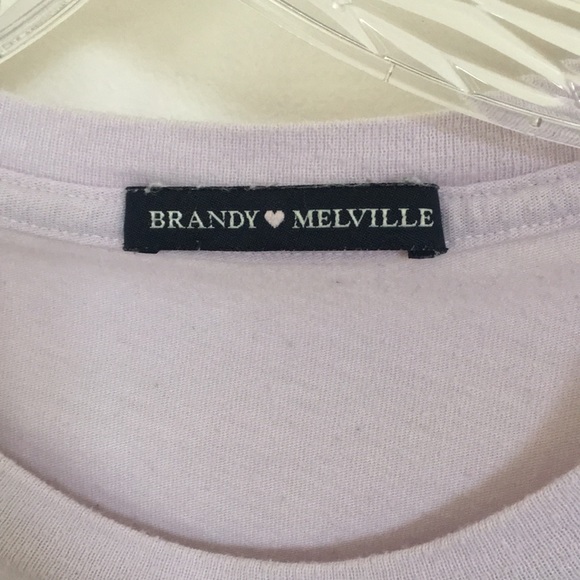 BRANDY MELVILLE Lavender Crop Top Tee👚 - Picture 2 of 4